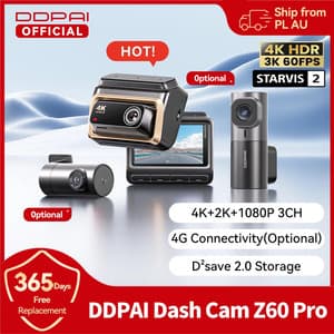 DDPAI Z60 Pro 4K Dash Cam US$76.89 (~A$108.72), Front + Rear US$96.68 (~A$136.71) AU Stock Shipped @ DDPAI Overseas AliExpress