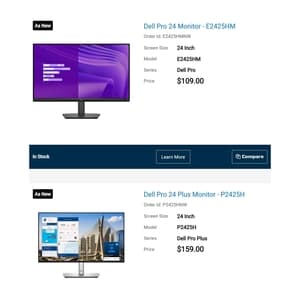 [Refurb] Dell Monitors E2425HM $109, P2425H $159 Delivered (As New Conditions) @ Dell Outlet