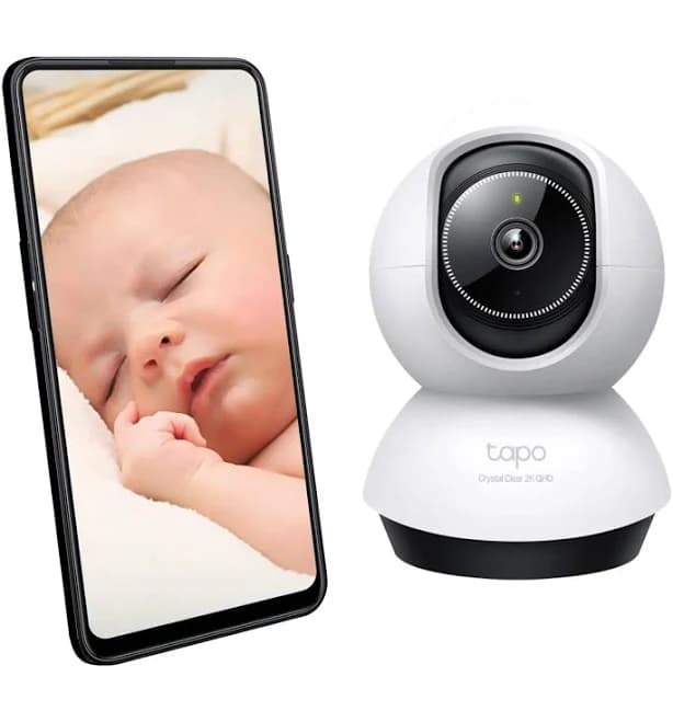 Tapo TP-Link Smart Home Security Wi-Fi Camera, Baby Monitor, 1080P, Free AI Motion/Person/Baby Cry Detection, Tracking, Night Vision, SD Card Slot, Voice Control, No Hub Required, 2-Pack (Tapo C200P2)