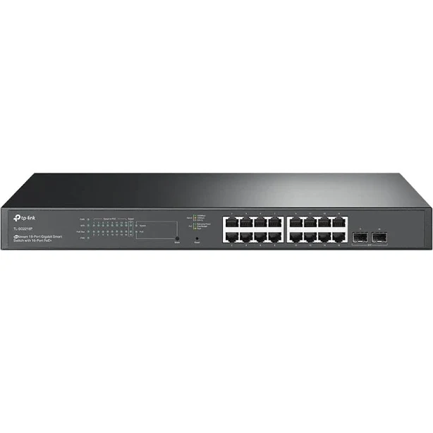 Omada 18-Port Gigabit Smart Switch with 16-Port PoE+, 150 W Budget, SDN, Centralised Management, Static Routing, Robust Security Strategies, IPv6, L2+ Features, by TP-Link, 5-Year Warranty(SG2218P)