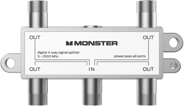Monster Digital Coaxial 4 Way Splitter