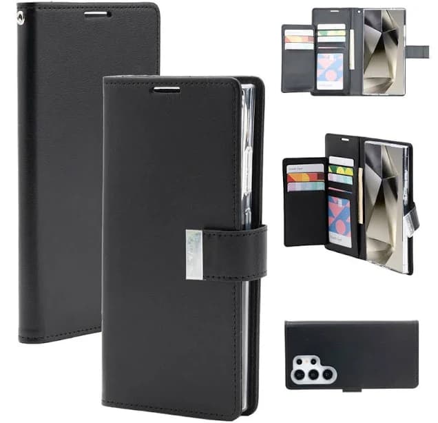 Goospery Rich Diary for Samsung Galaxy S25 - Purple, MagSafe