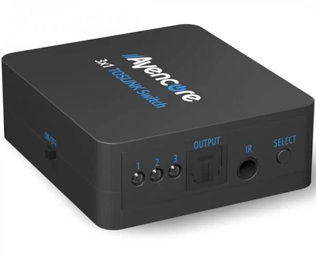 Toslink Digital Audio Switch 3 In 1 Out (with Remote Control)