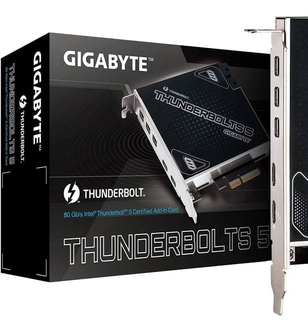 Gigabyte CARD THUNDERBOLTS 5 1.0 add-in card?, Intel® JHL9580 Thunderbolt 5 c -