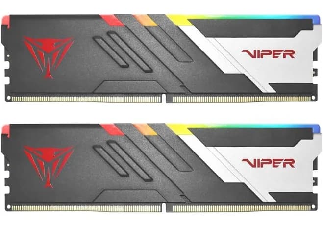 PATRIOT MEMORY VIPER VENOM DDR5 6000MT/s 48GB RGB (24GBx2) UDIMM Desktop Gaming Memory KIT CL30 - PVVR548G600C30K - Intel XMP 3.0 supported