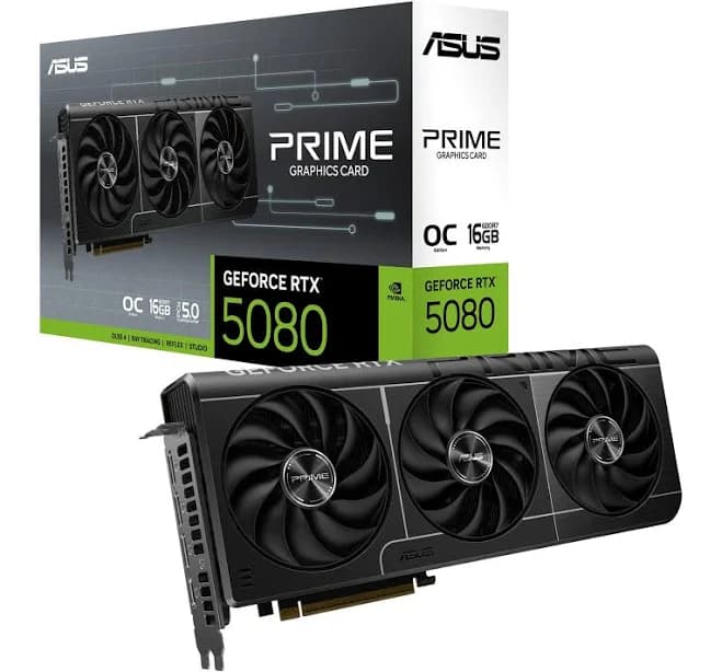 Asus PRIME GeForce RTX 5080 16G OC Graphics Card (PRIME-RTX5080-O16G)