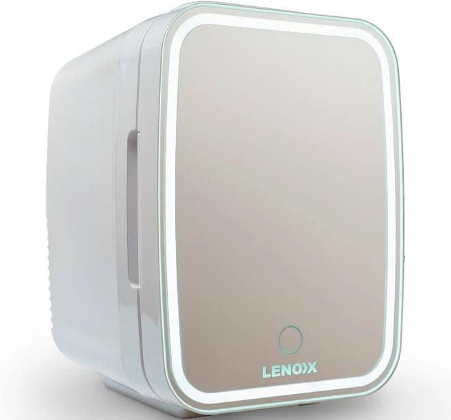 Lenoxx 4L Beauty Cosmetic Fridge with Mirror (White)