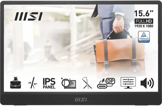 MSI PRO MP161 E2 15.6" FHD IPS USB-C Portable Monitor