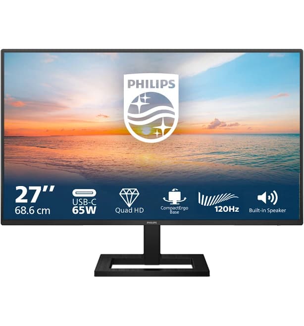 Philips 27E1N1600AE 27" QHD 100Hz IPS Monitor with USB-C and Speaker