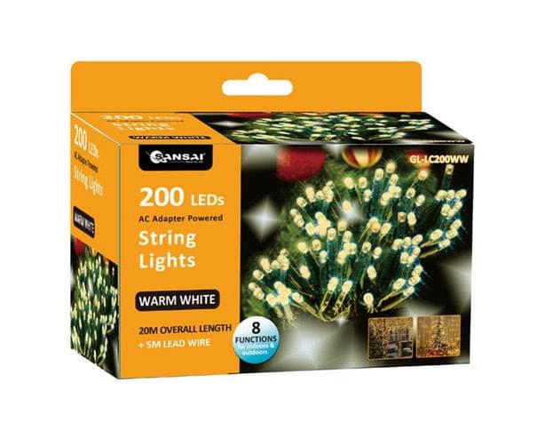Sansai 200 LED String Lights (Warm White)