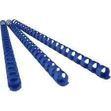 Rexel Box 100 Plastic Binding Comb Round 21 Loop 12.5mm A4 (Blue)