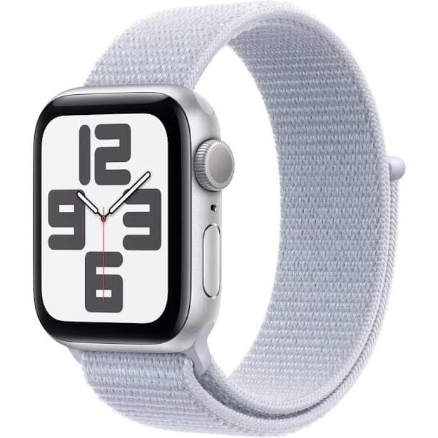 Apple Watch SE GPS 40mm Silver Aluminium - Blue Cloud Sport Loop