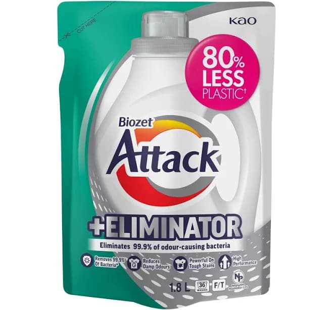 Biozet Attack Plus Eliminator Laundry Liquid Refill 1.8l