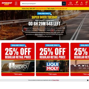 25% off all Toledo, ACDelco, RM Williams, LiquiMoly, Aerpro, Meyman Reece + Delivery ($0 C&C/ $130 Order) @ Supercheap Auto