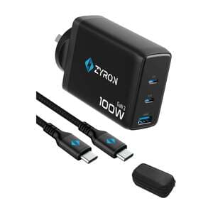 Zyron Powastone 100W GaN Charger w/ 2m 100w USB-C Cable & Case $40 Delivered @ Zyron Tech AU