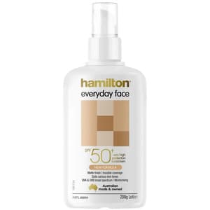 ½ Price Hamilton Sunscreens - Hamilton Everyday Face 200ml $15.99, 75g $8.49 + Delivery ($0 C&C/ in-Store) @ Chemist Warehouse