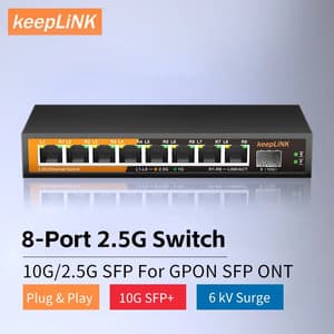 KeepLiNK 8x2.5gbps + 1x10gb SFP+ Unmanaged network switch US$43.92 (~$63 AUD) Delivered @KeepLink Store (Trader) AliExpress