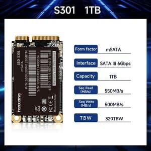 Fanxiang S301 mSATA SSD 1TB $90.09 Delivered ($87.97 eBay Plus) @ Fanxiang eBay