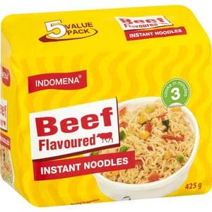 Indomena Instant Noodles Beef Flavoured 85g X 5 Pack $2 @ Woolworths