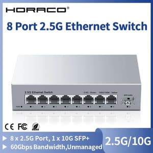 HORACO 8-Port 2.5GbE Network Switch w/ 10G SFP+ Port US$29.99 (~A$42.67) Delivered @ HORACO Direct Store AliExpress