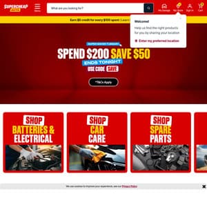 $50 off $200+ Online Spend (Exclusions Apply) @ Supercheap Auto