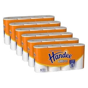 Handee Ultra White Paper Towel, 24 Rolls Value Pack $24.00 ($21.60 S&S) + Delivery ($0 Prime/ $59 Spend) @ Amazon AU