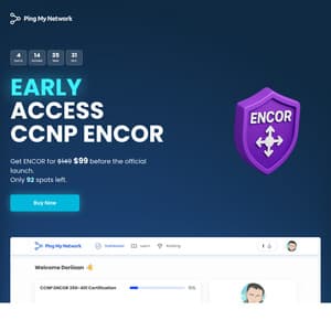 Gamified CCNP ENCOR Learning (Lifetime Access) US$99 (~A$140) @ Ping My Network