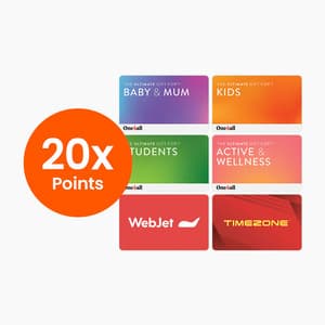 20x EDR Points on Webjet, HOYTS, RedBalloon, Timezone, Ultimate Active & Wellness, Kids, Students, Baby & Mum GCs @ Woolworths