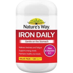 Nature's Way Iron Daily Tablets 120-Pack $12.50 @ Woolworths