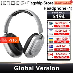 Nothing Headphone (1) ANC Wireless Headphones - White/Black US$199.75 (~A$286.09) Delivered @ Nothing Flagship Store AliExpress