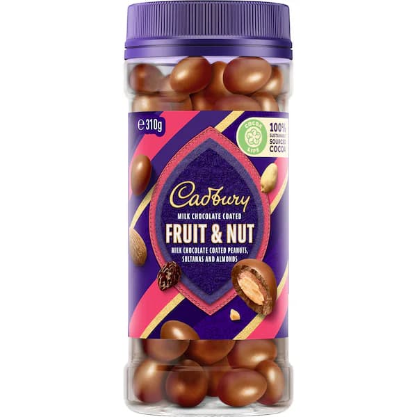 Cadbury Milk Chocolate Coated Fruit & Nut 310g