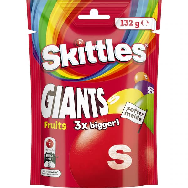 Skittles Giants Fruits Lollies 132g