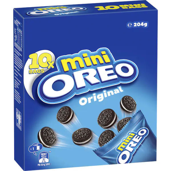 Oreo Mini Cookies Original Bags 10 pack 204g